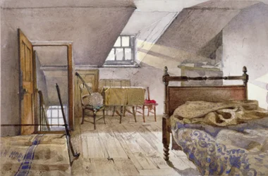 Interiörvy av Marshalsea Prison, Borough High Street, Southwark, London, 1887