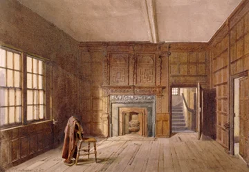 Interiörvy av Sir John Spencers rum i Canonbury House, Islington, London, 1887