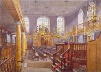 Synagoga, Bevis Marks, City of London, 1884