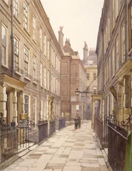 Utsikt över Catherine Court, Tower Hill, London, österut, 1886