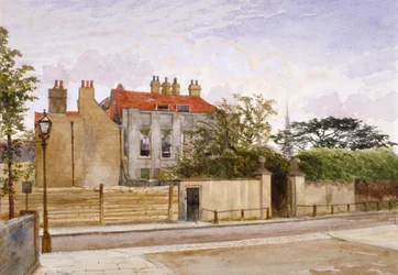 Utsikt över Turret House, Lambeth, London, 1880.