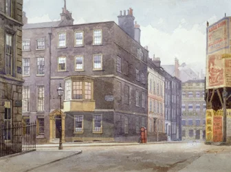 Utsikt över korsningen mellan Howard Street och Norfolk Street, London, 1880