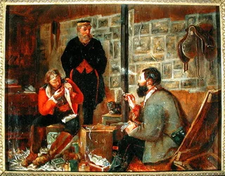 Study for a Welcome Arrival, c.1855-56 (olja på duk)
