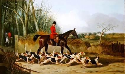 Croxteth Harriers, baksidan av Stanfield (olja på duk)