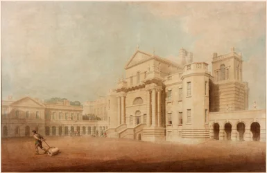 Seaton Delaval Hall (penna, bläck, penna och wc på papper)