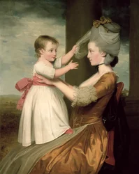 Ett porträtt av Elizabeth Mortlock (f.1756) och hennes son John Mortlock den yngre, 1779 (se 332898 för par)