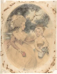 Mrs Morgan och hennes barn, 1785.