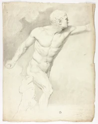 Borghese-gladiatorn från statyn i Rom