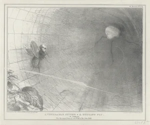 Talleyrand as een spin in his web, 1832 En ärevördig spindel & en surrande fluga. (En fabel) (titel på objekt) Politiska skisser (serietitel)