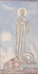 St George and the Dragon (penna och bläck)