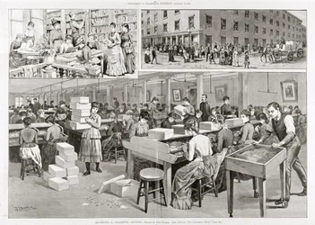 Scener av cigarettproduktion, 1887