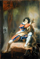 John Philip Kemble (1757-1823) - Shakespeares Richard III (pastell på veläng)