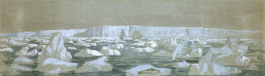 Del av södra polarbarriären, 2 februari 1841 (akvarell)