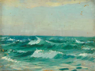 Havslandskap, ca 1909 (olja på massakartong)