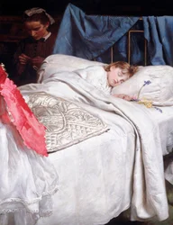 Sovande. Omkring 1865 (olja på duk)