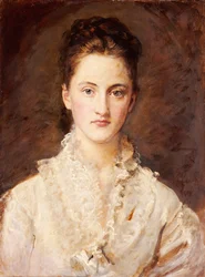 Porträtt av konstnärens dotter, Mary, halvlängd, 1875-76