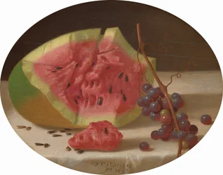 Vattenmelon och vindruvor