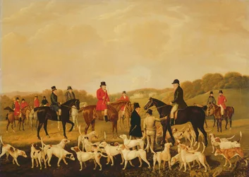 The Llanharan Hunt (olja på duk)