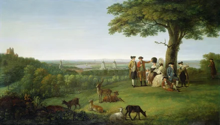 One Tree Hill, Greenwich, med London i fjärran, 1779