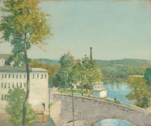 U.S. Thread Company Mills, Willimantic, Connecticut, ca 1893-1897 (olja på duk)