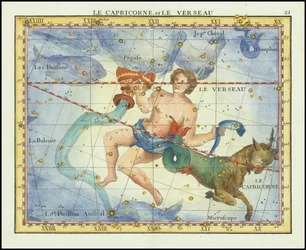 1776 - John Flamsteed - Le Capricorne, et Le Verseau (Stenbocken  Vattumannen)