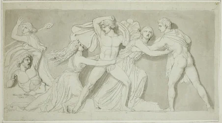 Amphion och Zethus befriar sin mor Antiope från Dirces och Lycus raseri