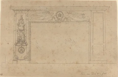 Design för skorstenen i tronrummet, Buckingham Palace