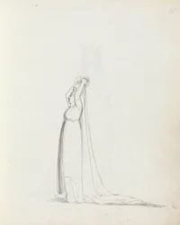 Mrs Siddons som Constance, 1783 (penna, bläck och tvätt på papper)