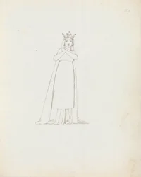 Mrs Siddons som Constance, 1783 (penna, bläck och tvätt på papper)