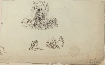 Studie av Neptunus och havets varelser (?)