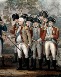 Brittiska officerare Tarleton, Cornwallis, Abercrombie, O