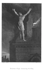 Scen från Old St Pauls av William Harrison Ainsworth, 1855