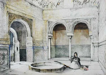 Interiör av Hall of the Abencerrajes (Sala de los Abencerrajes), från 