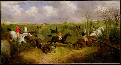 A Steeplechase (olja på duk)