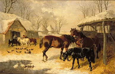 En gård på vintern