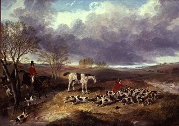 The Cambridgeshire Hunt: the Death (olja på duk)