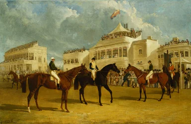 Förbereder för start för kejsaren av Rysslands cup i Ascot, 1845, 1845