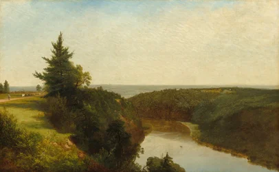 Utsikt över Genesee nära Mount Morris, 1857.