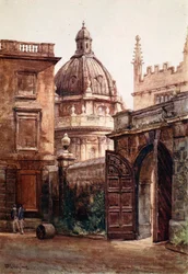 Entrance Gateway till Hertford College och Radcliffe Library, 1903
