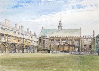 Hall på Trinity College, Cambridge,1889 (akvarell)