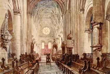 Interiör av katedralen i Christ Church, 1903