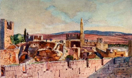 Del av citadellet i Jerusalem, 1902.