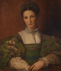Porträtt av en dam, efter Sebastiano Del Piombo