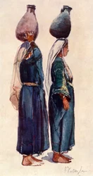 Studier av syriska bondekvinnor, 1902.