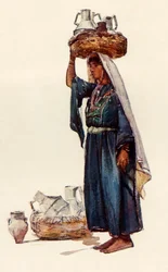 Syrisk bonde med mjölkkärl, 1902.