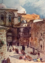 Förgården till Heliga gravens kyrka, 1902