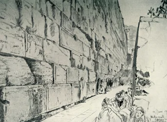 Klagoplatsens mur, 1902.