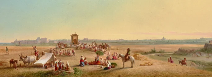 Mässa på Campagna 1878 (olja på pannå)