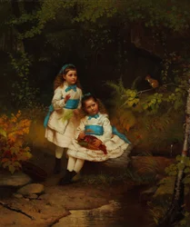 Vid skogsbäcken 1875 (olja på duk)