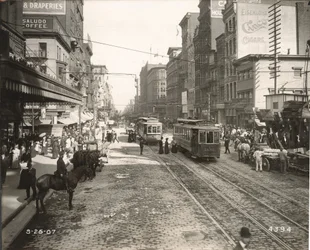 Market Street, österut från 10th, Philadelphia, 1907
